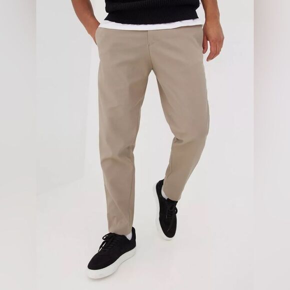 Selected Homme Slim Tapered - Dann Flex Ankle Pants Sand‎ 32x32 NWT - Picture 2 of 6